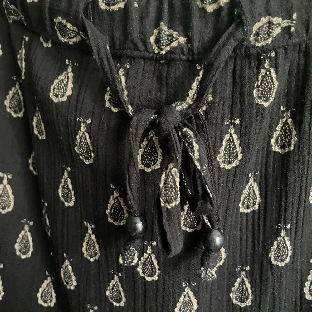 Lauren Ralph Lauren Floral Maxi Fare Skirt Paisley Elastic Waist Cotton Sz.MP